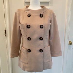 Custom Tan Double Breasted Jacket sz 38 France